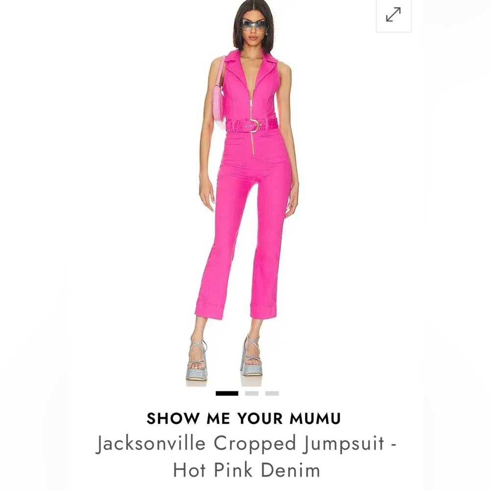 Show Me Your Mumu Hot Pink Cropped Jumpsuit